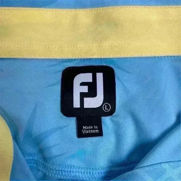 FootJoy Men's Pineapple Polo Shirt Blue Size L Limited Edition Casual - Picture 12 of 16